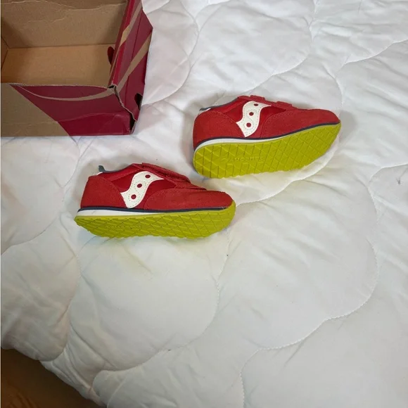 Saucony Baby Jazz Sneakers – Red/Blue/Lime – Size 7.5M (Boys) - Picture 4 of 8